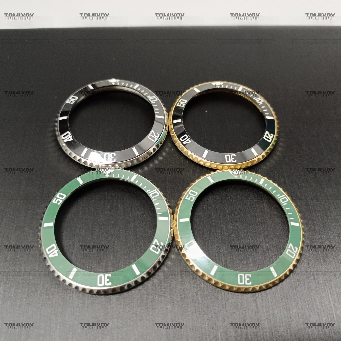 Watch Accessories 38MM 40MM Blue Luminous Steel Bezel With Black Green Ceramic Bezel Fit For R-L-X 40mm Case SUB 116610