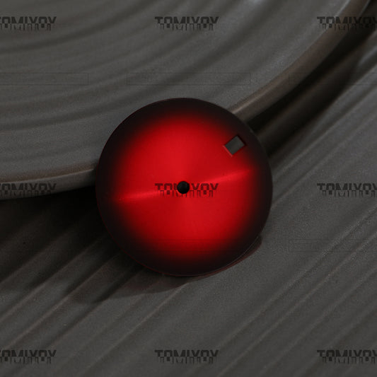 28.5mm Red Single Calendar Window Watch Dial Fit For S-k-x 6105 007 NH35 NH36 Automatic Movement Watch