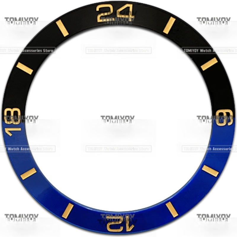 38MM Color Block Ceramic Watch Bezel Insert Fit For 40MM Men's Mechanical Wristwatch