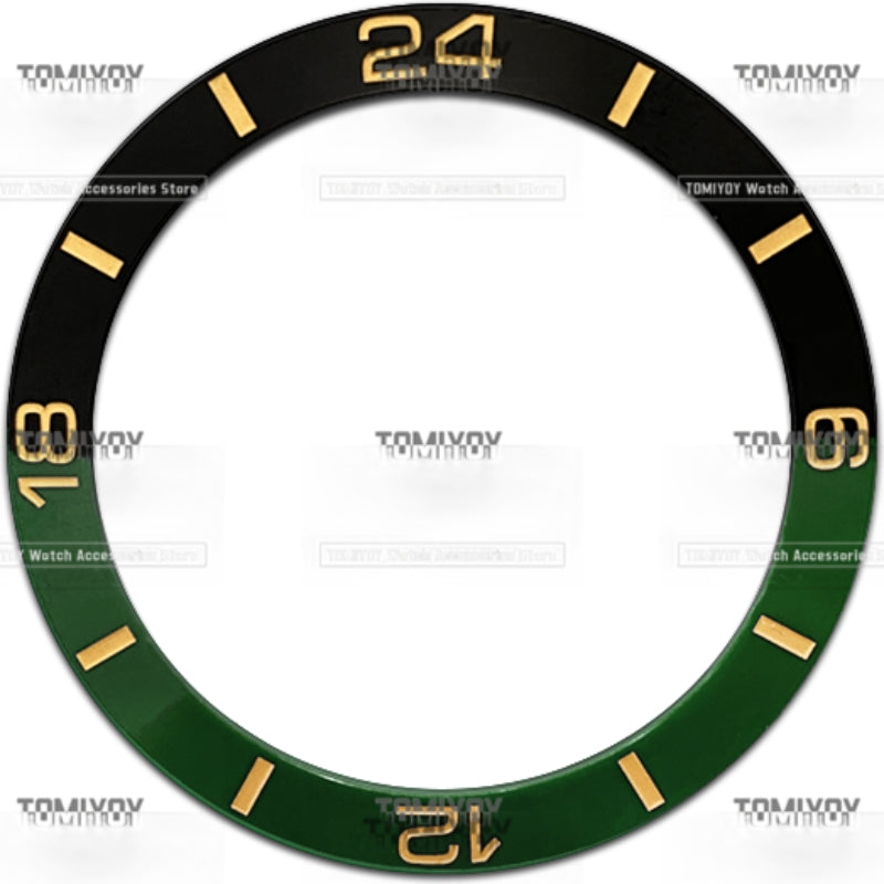 38MM Color Block Ceramic Watch Bezel Insert Fit For 40MM Men's Mechanical Wristwatch