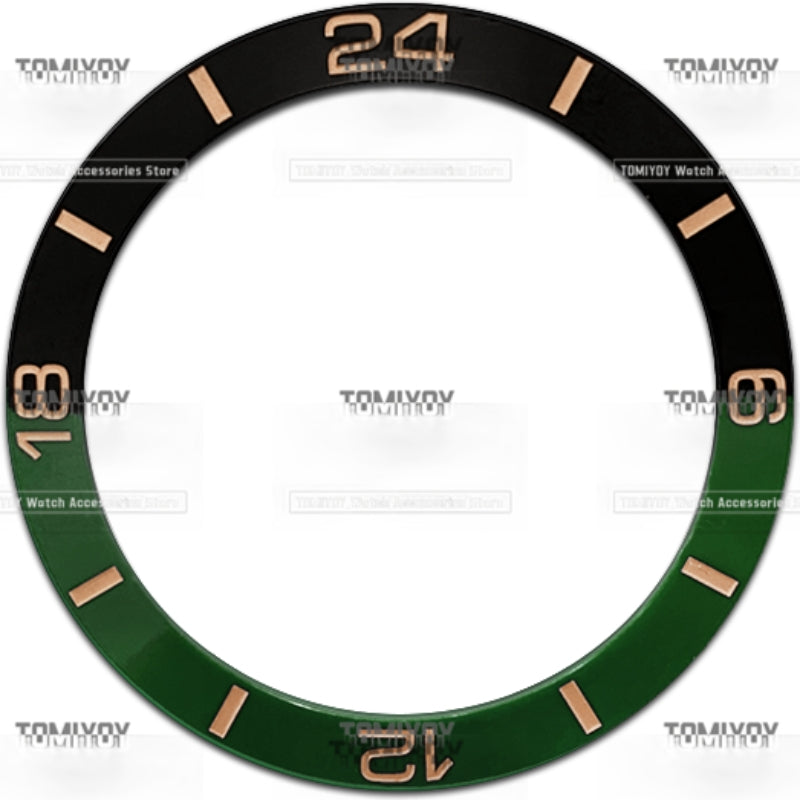38MM Color Block Ceramic Watch Bezel Insert Fit For 40MM Men's Mechanical Wristwatch