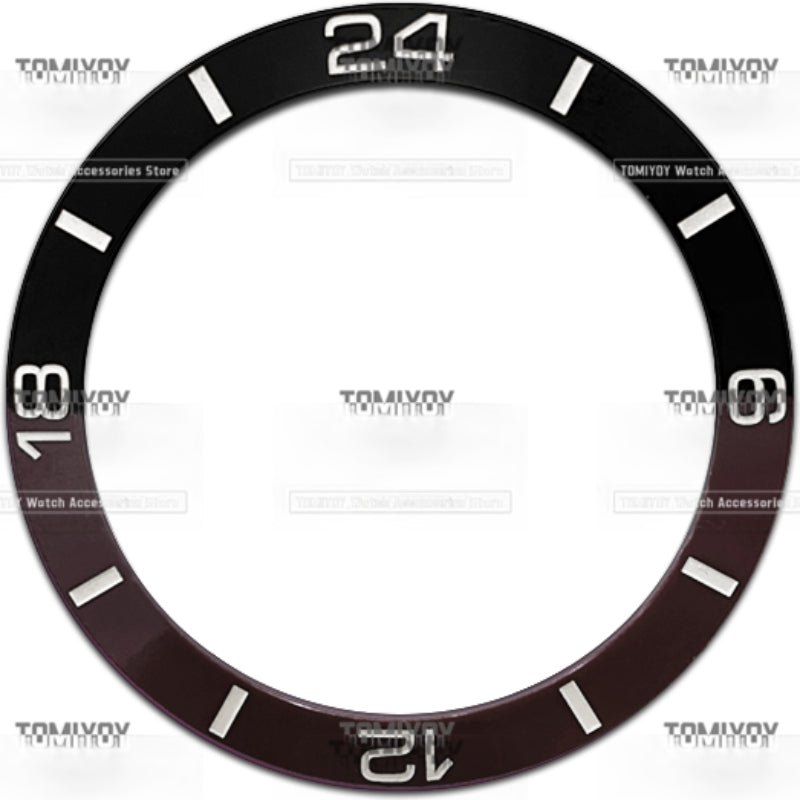 38MM Color Block Ceramic Watch Bezel Insert Fit For 40MM Men's Mechanical Wristwatch