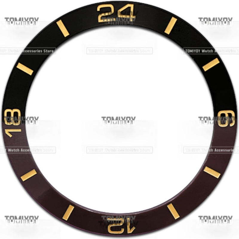 38MM Color Block Ceramic Watch Bezel Insert Fit For 40MM Men's Mechanical Wristwatch
