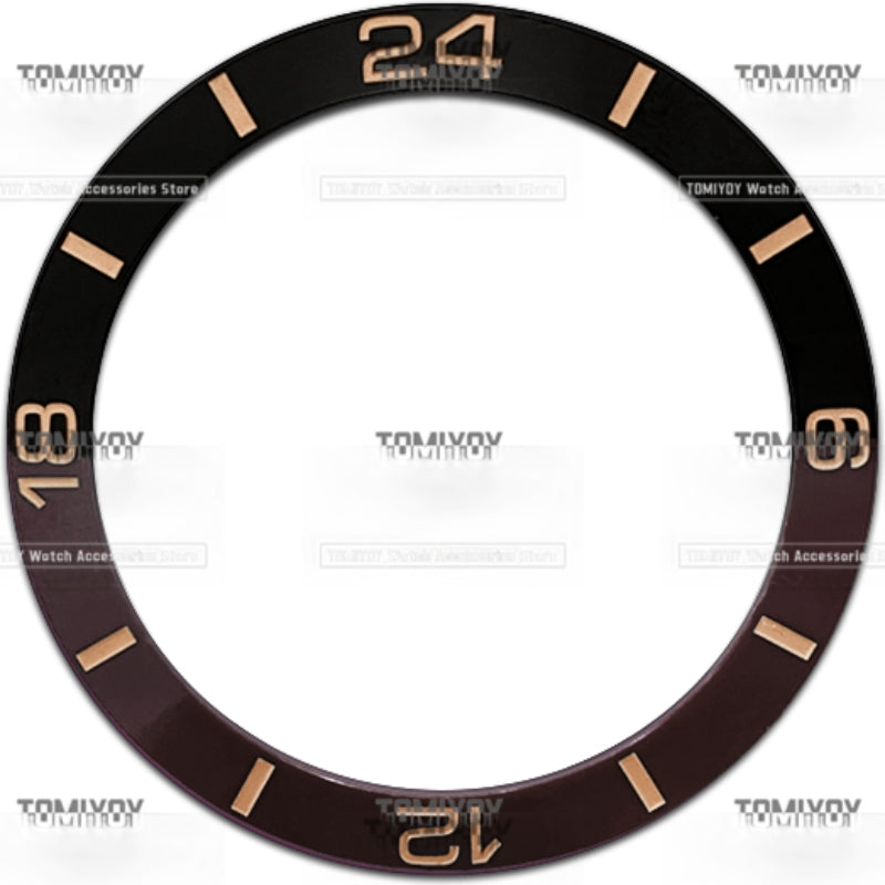 38MM Color Block Ceramic Watch Bezel Insert Fit For 40MM Men's Mechanical Wristwatch
