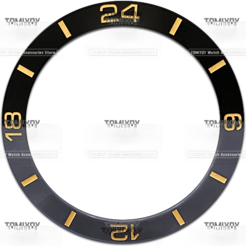 38MM Color Block Ceramic Watch Bezel Insert Fit For 40MM Men's Mechanical Wristwatch
