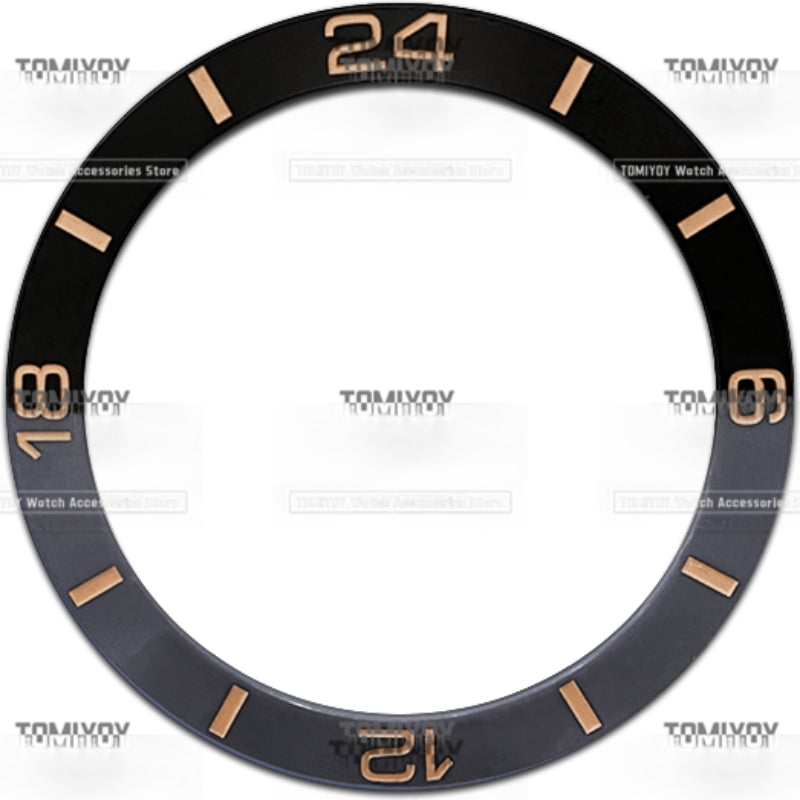 38MM Color Block Ceramic Watch Bezel Insert Fit For 40MM Men's Mechanical Wristwatch