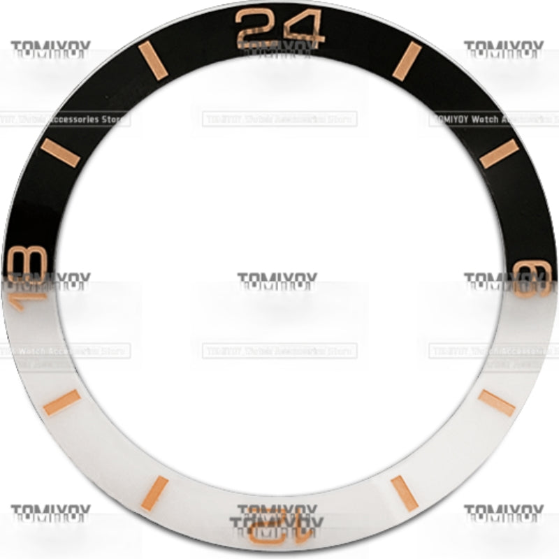 38MM Color Block Ceramic Watch Bezel Insert Fit For 40MM Men's Mechanical Wristwatch
