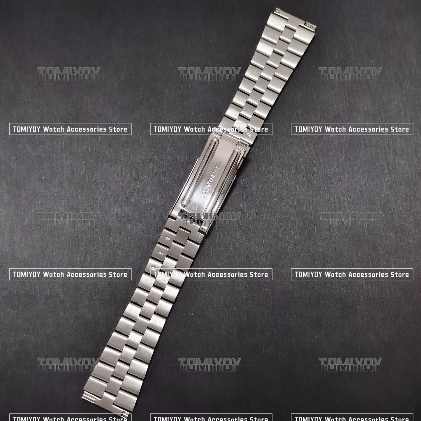 Vintage All Brush 19MM Flat End Silver Stainless Steel Solid Watch Band Fit For S-K-X 6139 6138 Watch