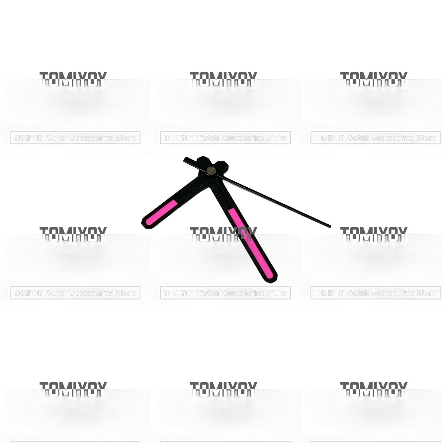 Brushed Matt Black Pink watch hands with BGW9 Luminous Fit For S NH35 NH36 Series 7S35 4R35 Movement