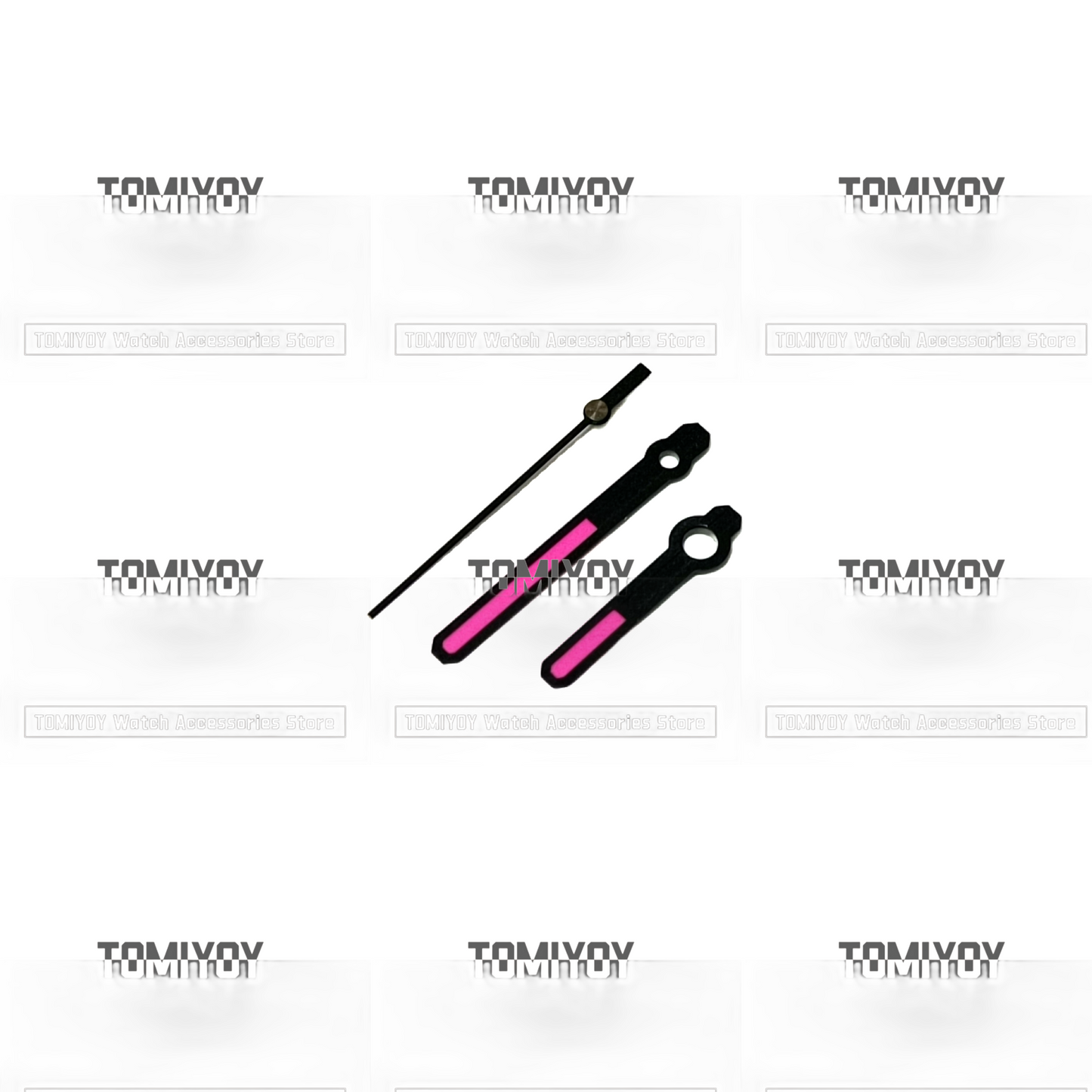 Brushed Matt Black Pink watch hands with BGW9 Luminous Fit For S NH35 NH36 Series 7S35 4R35 Movement