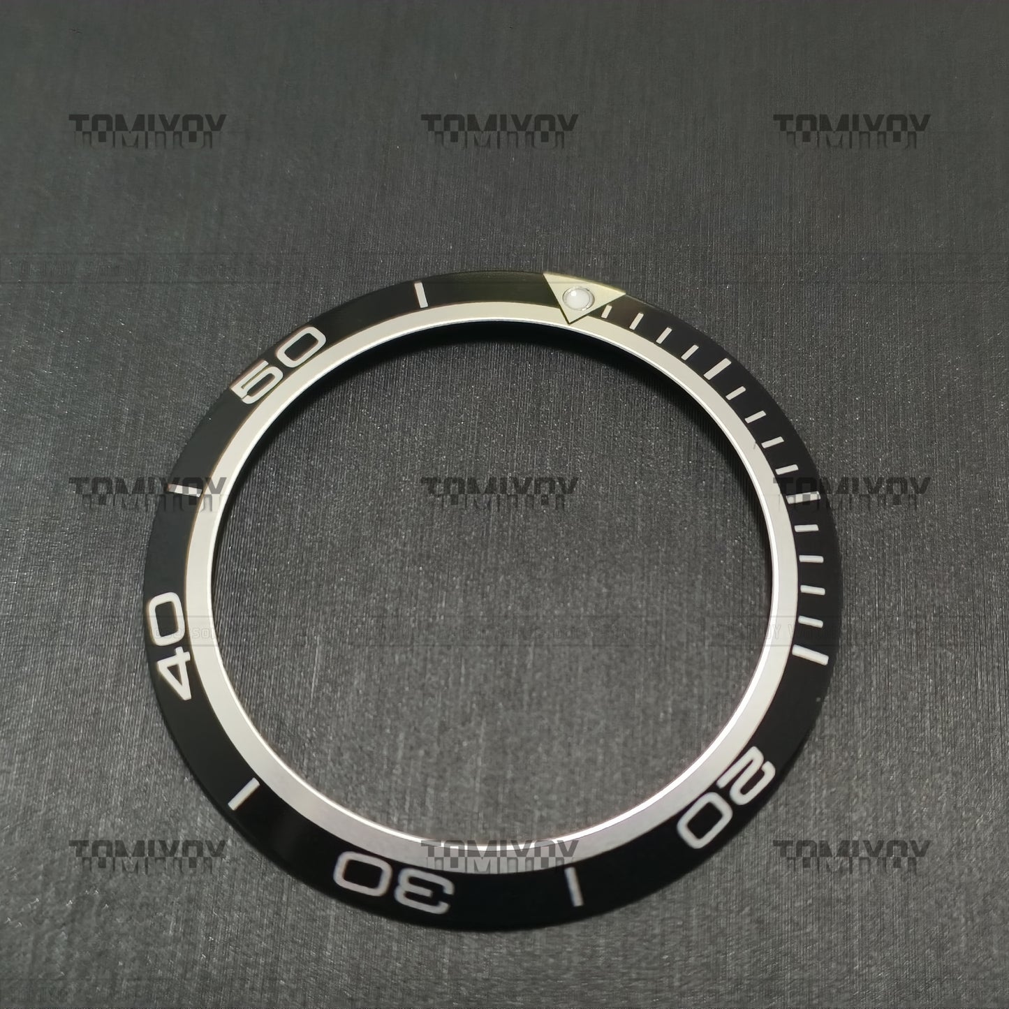 41MM Orange Black With Luminous Dot Sloped Aluminum Watch Bezel Insert Fit For O-M-G Mechanical Wristwatch