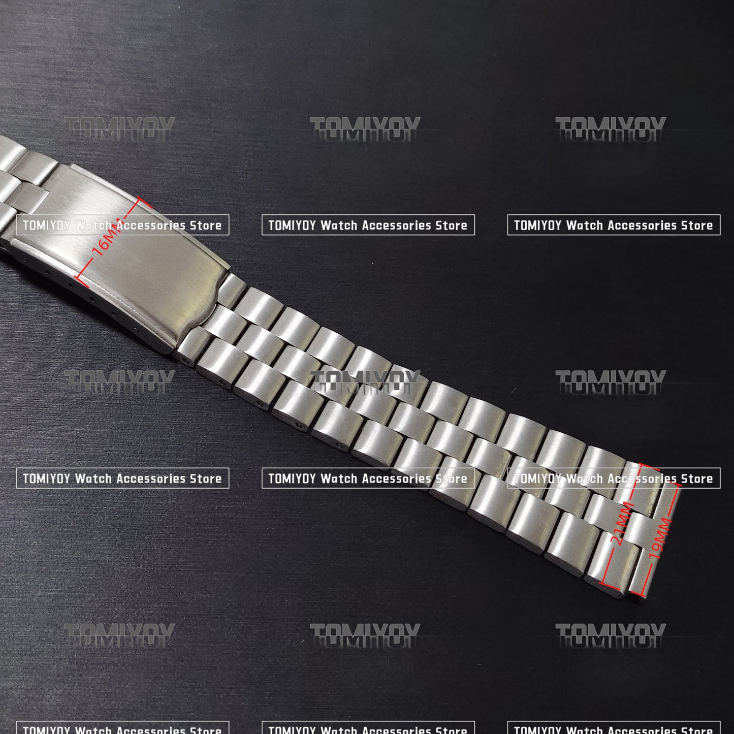 Vintage All Brush 19MM Flat End Silver Stainless Steel Solid Watch Band Fit For S-K-X 6139 6138 Watch