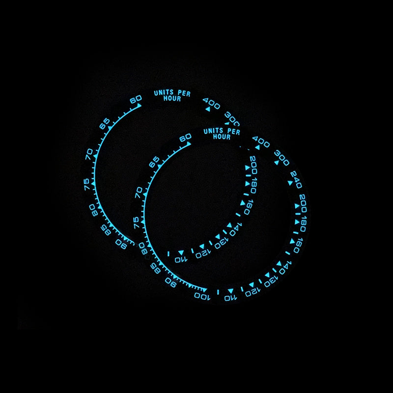 38.5MM Blue Luminous Black Brown Ceramic Flat Watch Bezel Insert Fit For RLX D-T-N Mechanical Wristwatch