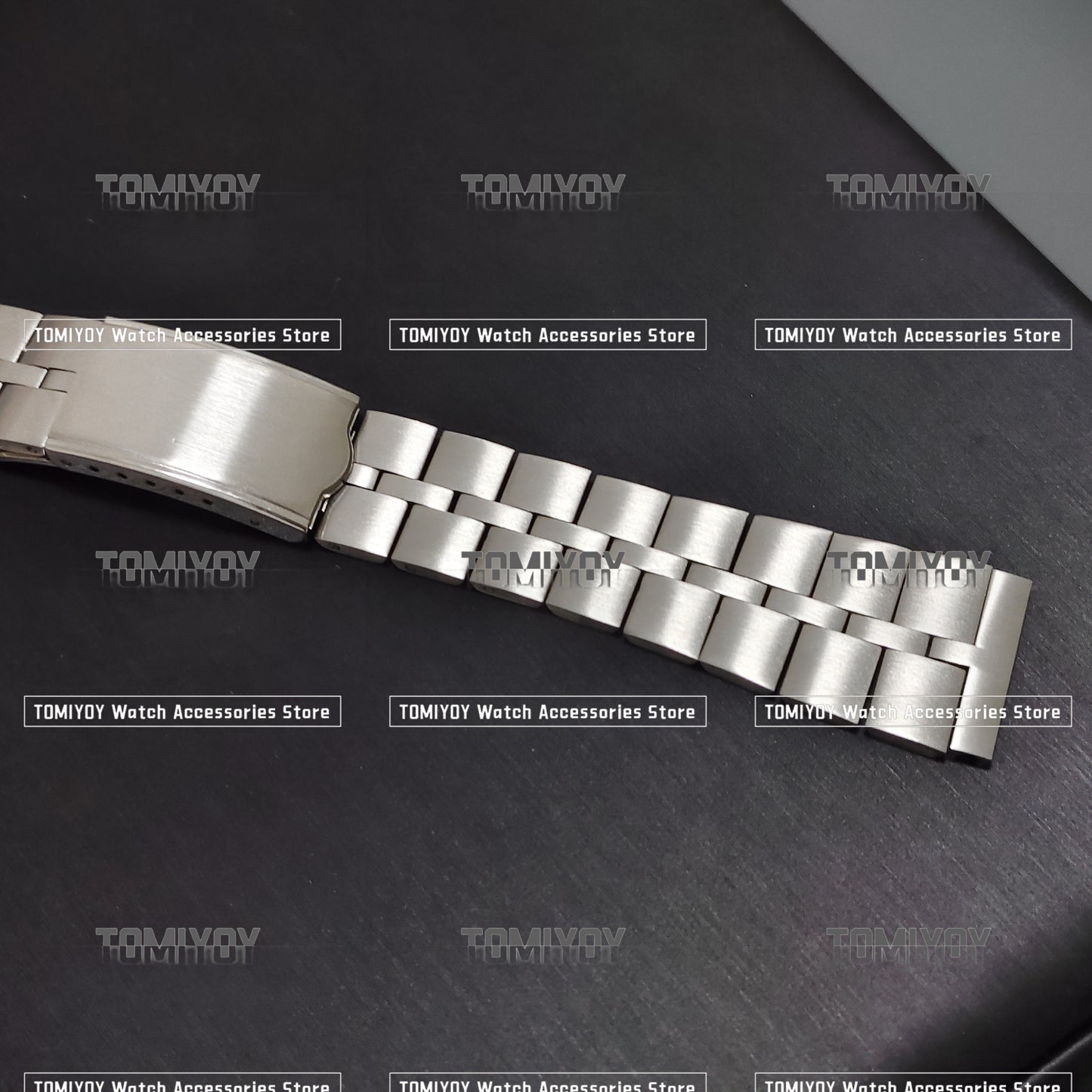 Vintage All Brush 19MM Flat End Silver Solid Stainless Steel Three Beads Watch Band Fit For S-K-X 6139 6138 Watch