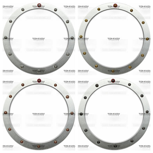 38MM Sliver Gold Rose Gold Black Convex Bead Aluminium Flat  Watch Bezel Insert Fit For S-K-X Mechanical Wristwatch