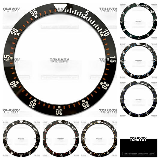 38MM Ceramic Sloped Watch Bezel Insert Fit For S-K-X Mechanical Wristwatch
