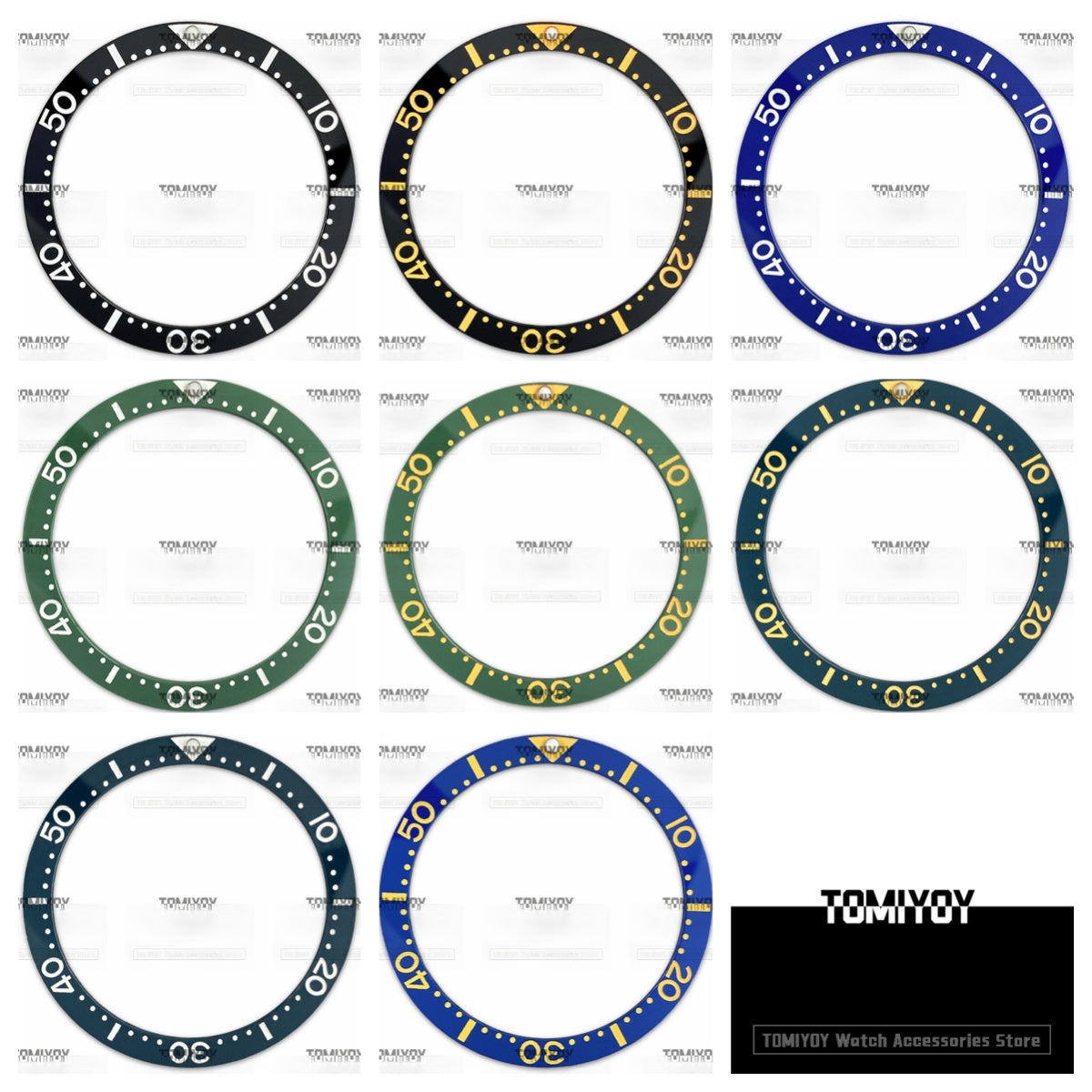 39.3MM Ceramics Flat Watch Bezel Insert Fit For S-K-X Mechanical Wristwatch