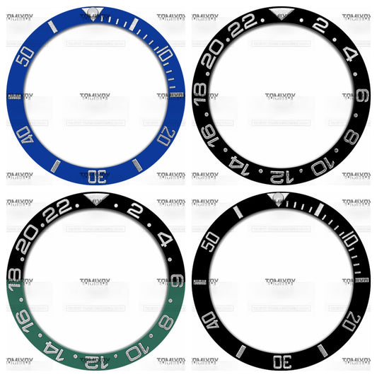 38MM Ceramic Sloped Watch Bezel Insert Fit For R-L-X Mechanical Wristwatch