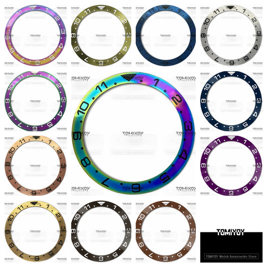 38MM Electroplated Ceramic Slope Watch Bezel Insert Fit For S-K-X Mechanical Wristwatch