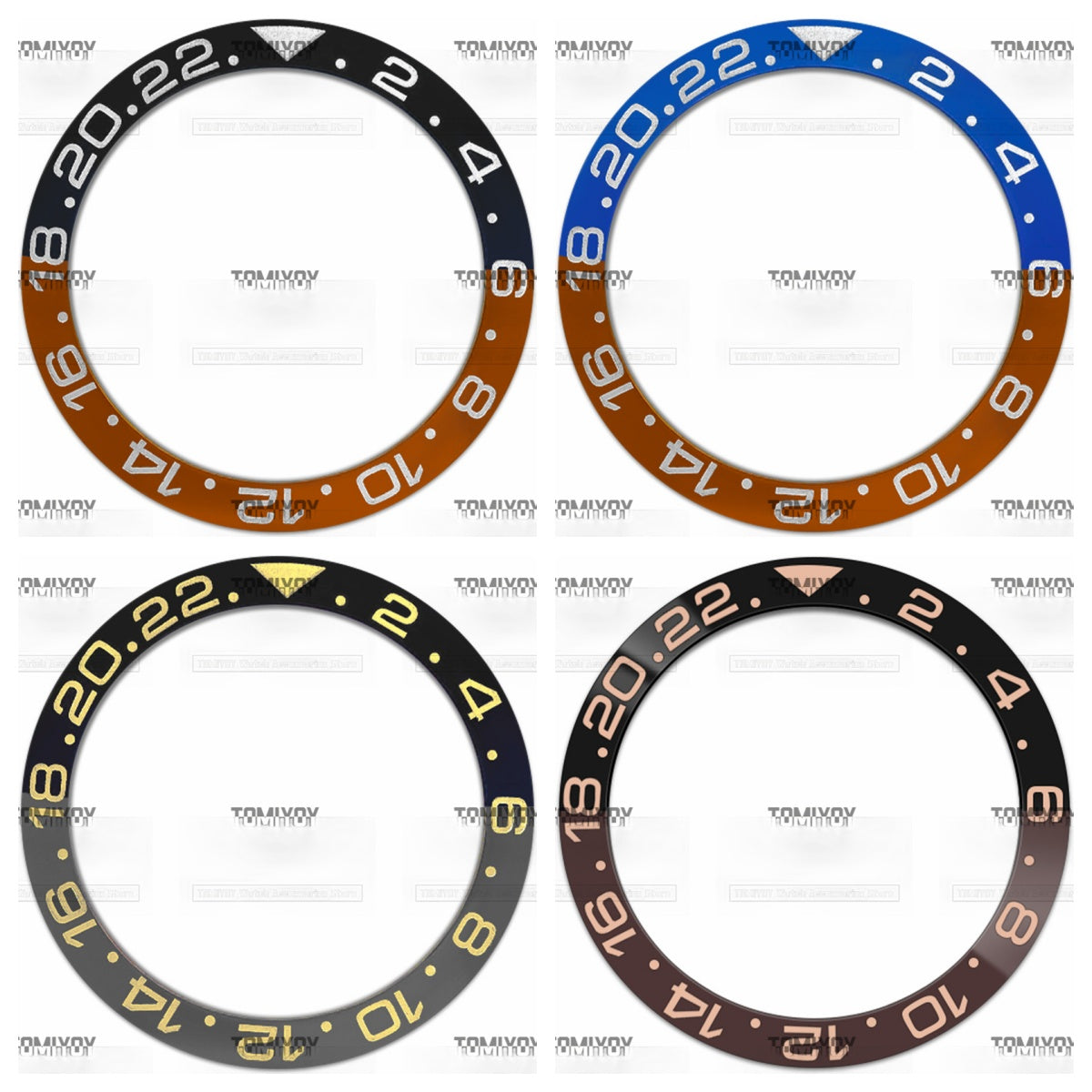 38MM Ceramic Sloped Watch Bezel Insert Fit For R-L-X Mechanical Wristwatch