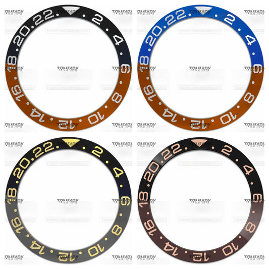 38MM Ceramic Sloped Watch Bezel Insert Fit For R-L-X Mechanical Wristwatch
