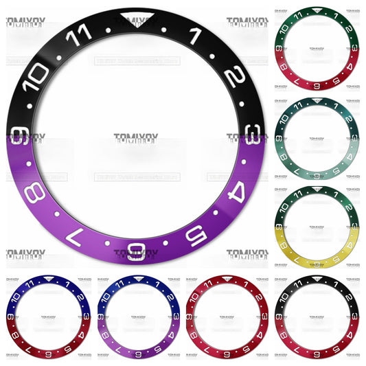 38MM Aluminum Sloped Watch Bezel Insert Fit For S-K-X 007 005 Mechanical Wristwatch
