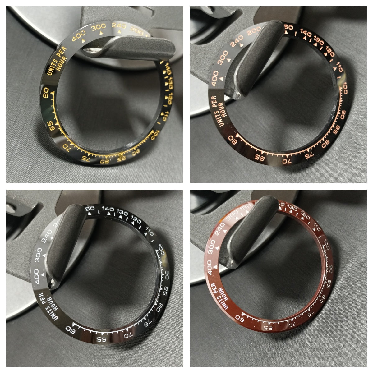 39.3*31.3MM Silver Black Brown stainless steel/ceramic Bezel insert Fit for R-LX D-T-N watch