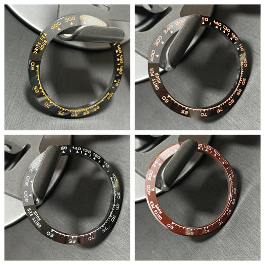 39.3*31.3MM Silver Black Brown stainless steel/ceramic Bezel insert Fit for R-LX D-T-N watch