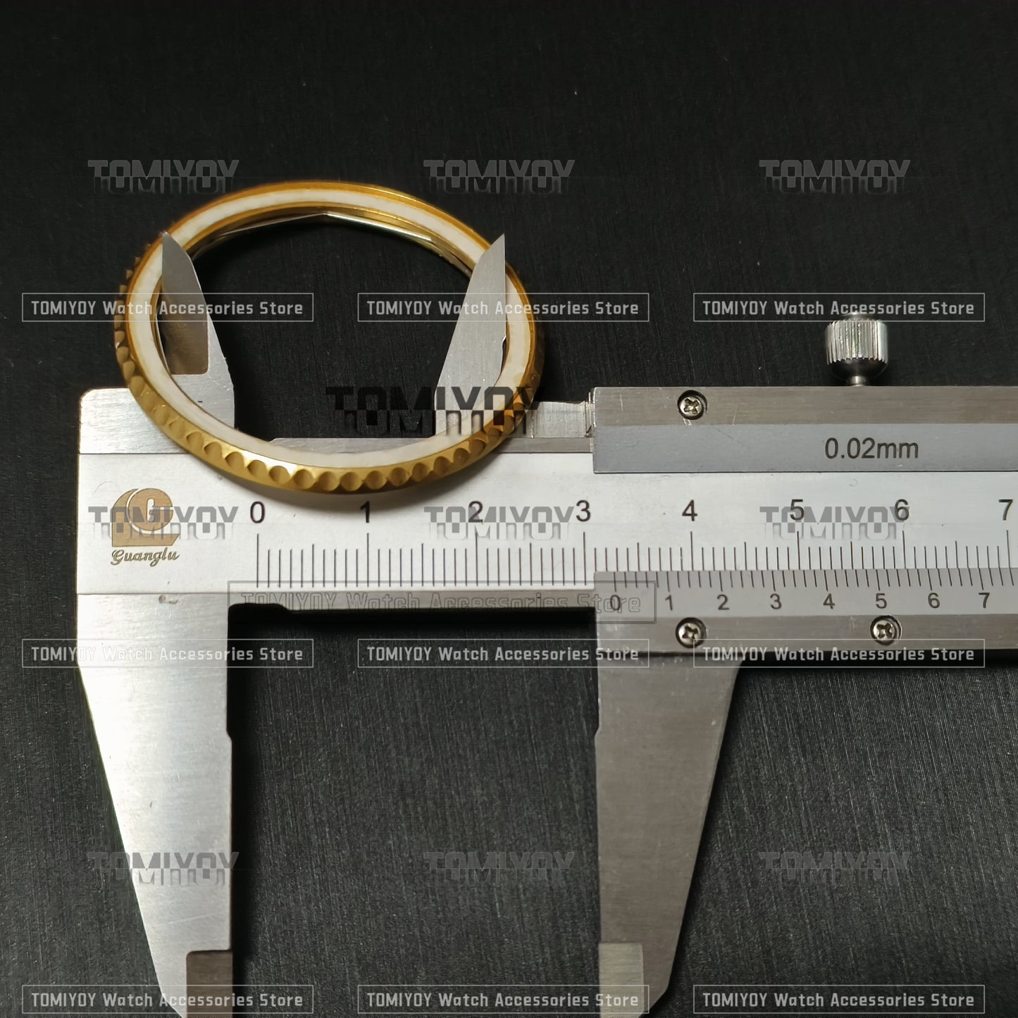 40.6MM Gold Stainless Steel With Cilck Springs Bezel Fit For R-L-X 40mm Case SUB men's Watch