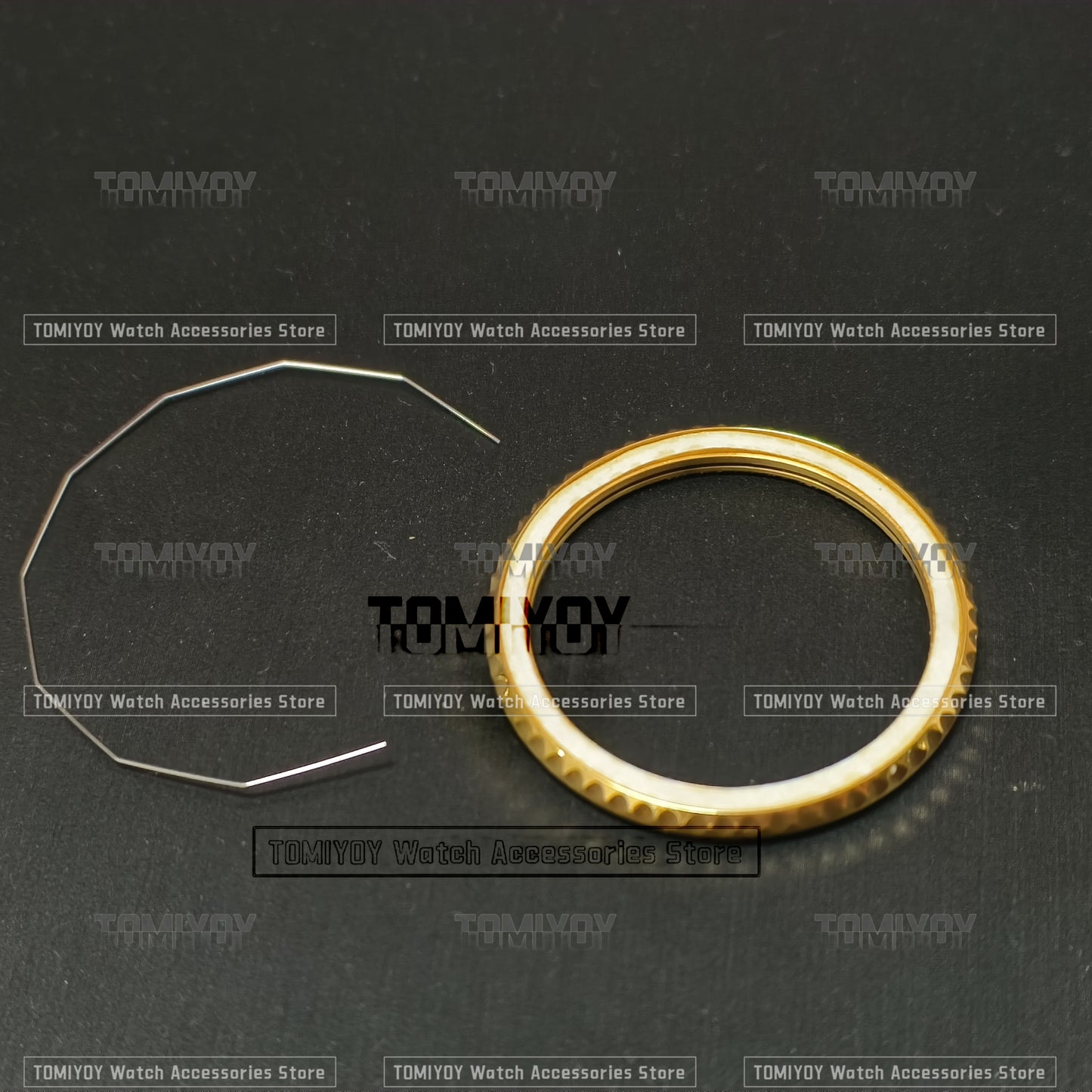 40.6MM Gold Stainless Steel With Cilck Springs Bezel Fit For R-L-X 40mm Case SUB men's Watch