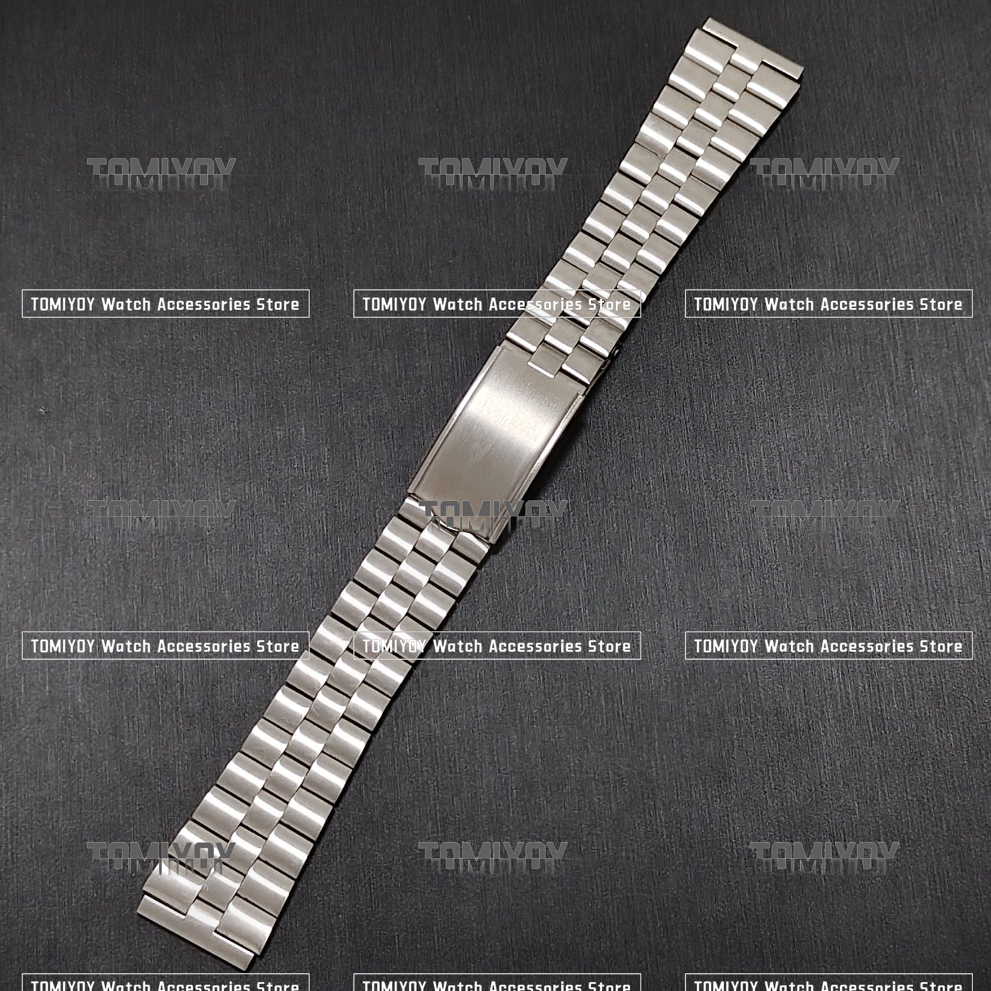 Vintage All Brush 19MM Flat End Silver Stainless Steel Solid Watch Band Fit For S-K-X 6139 6138 Watch