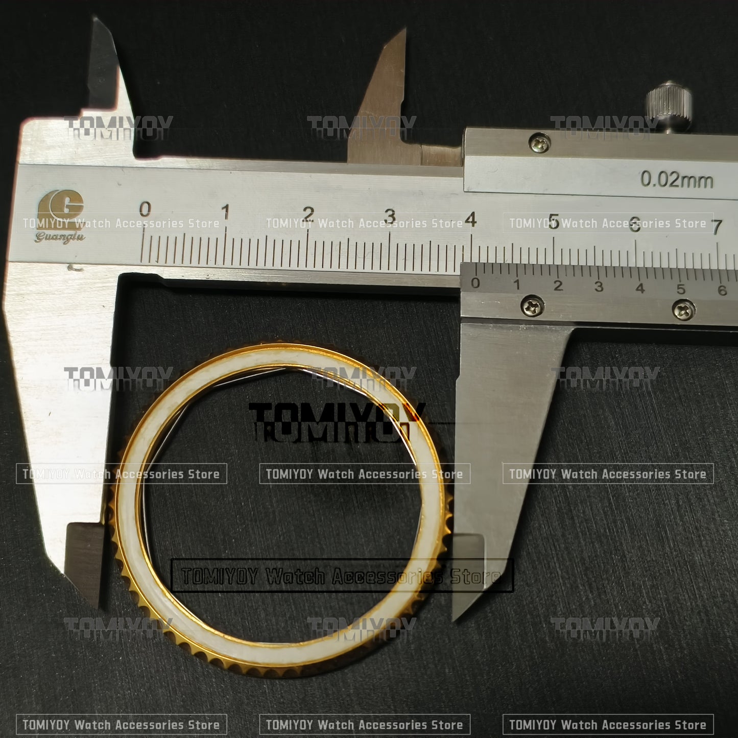 40.6MM Gold Stainless Steel With Cilck Springs Bezel Fit For R-L-X 40mm Case SUB men's Watch