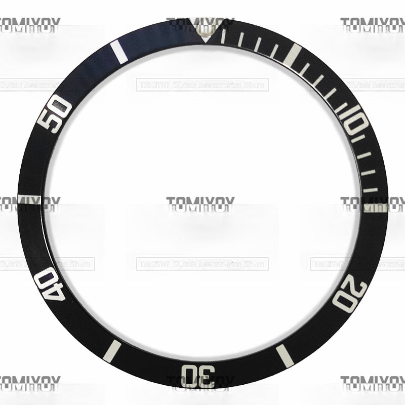 Watch Accessories 36.5*30.8MM Multiple Color Types Retro Aluminum Slope Bezel Insert