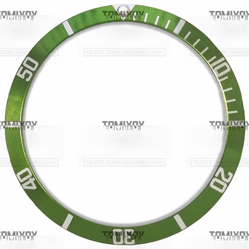 Watch Accessories 36.5*30.8MM Multiple Color Types Retro Aluminum Slope Bezel Insert