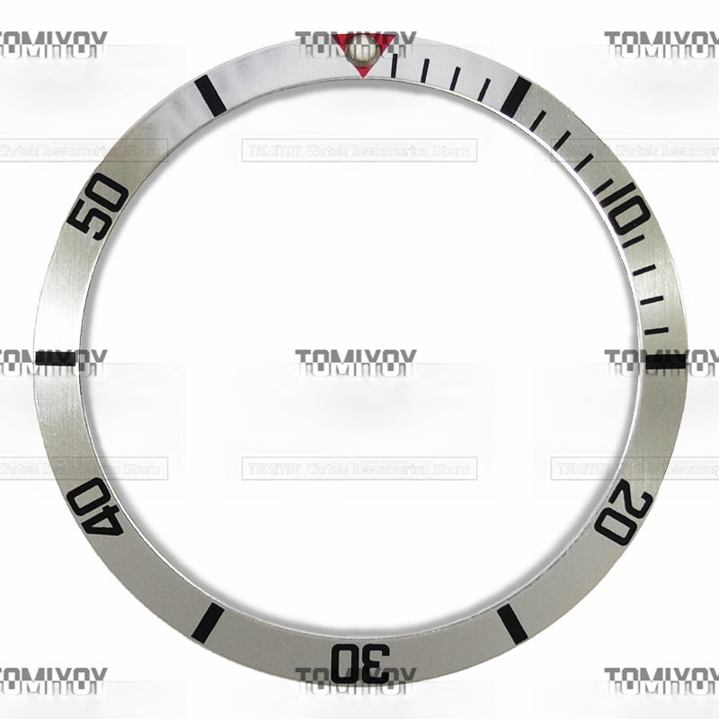 Watch Accessories 36.5*30.8MM Multiple Color Types Retro Aluminum Slope Bezel Insert