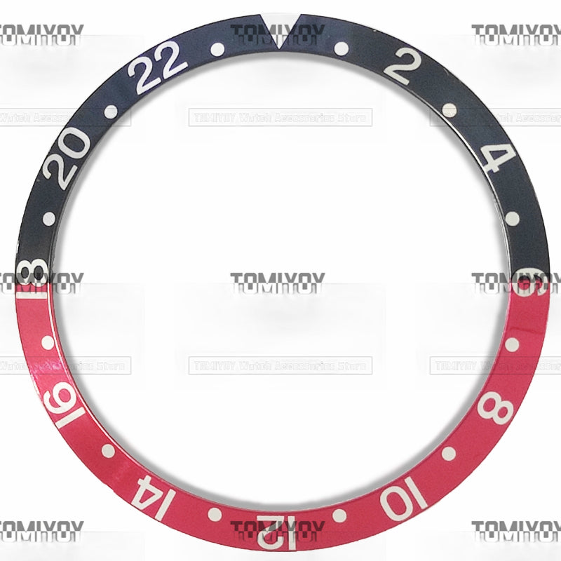 Watch Accessories 36.5*30.8MM Multiple Color Types Retro Aluminum Slope Bezel Insert