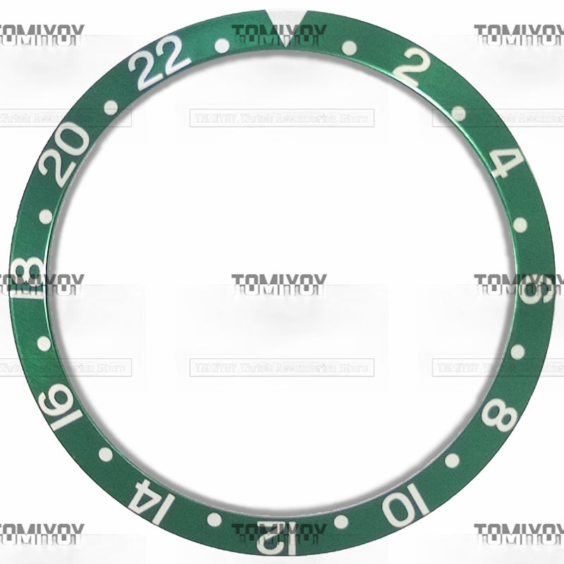 Watch Accessories 36.5*30.8MM Multiple Color Types Retro Aluminum Slope Bezel Insert