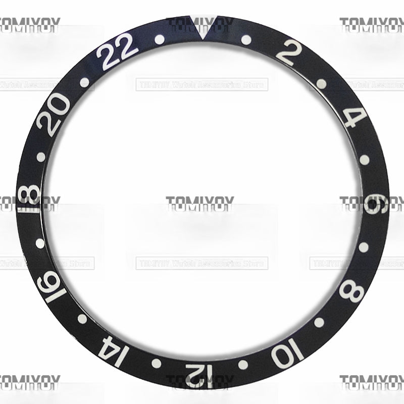 Watch Accessories 36.5*30.8MM Multiple Color Types Retro Aluminum Slope Bezel Insert