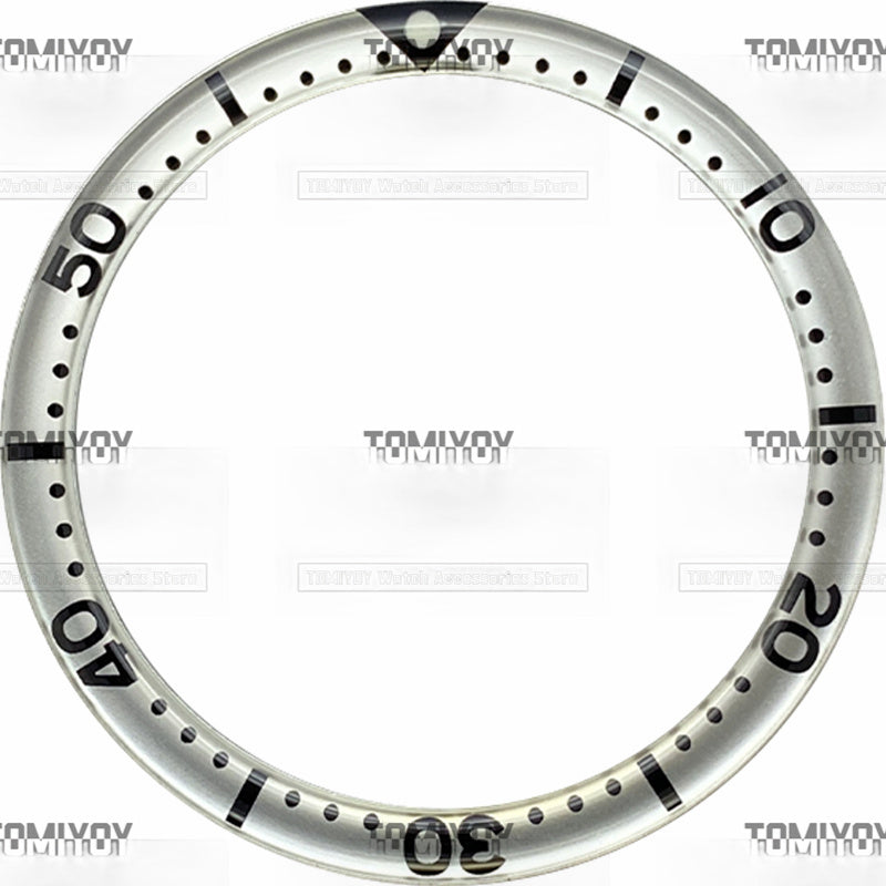 38MM Option A Sliver Blue Black Yellow Resin Flat Watch Bezel Insert Fit For S-K-X Mechanical Wristwatch