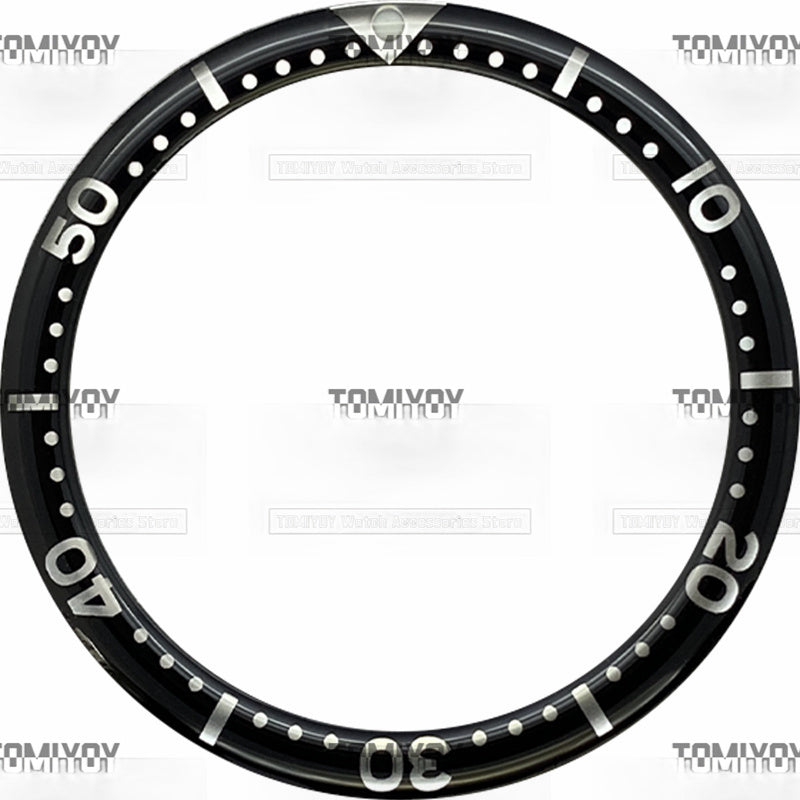 38MM Option A Sliver Blue Black Yellow Resin Flat Watch Bezel Insert Fit For S-K-X Mechanical Wristwatch