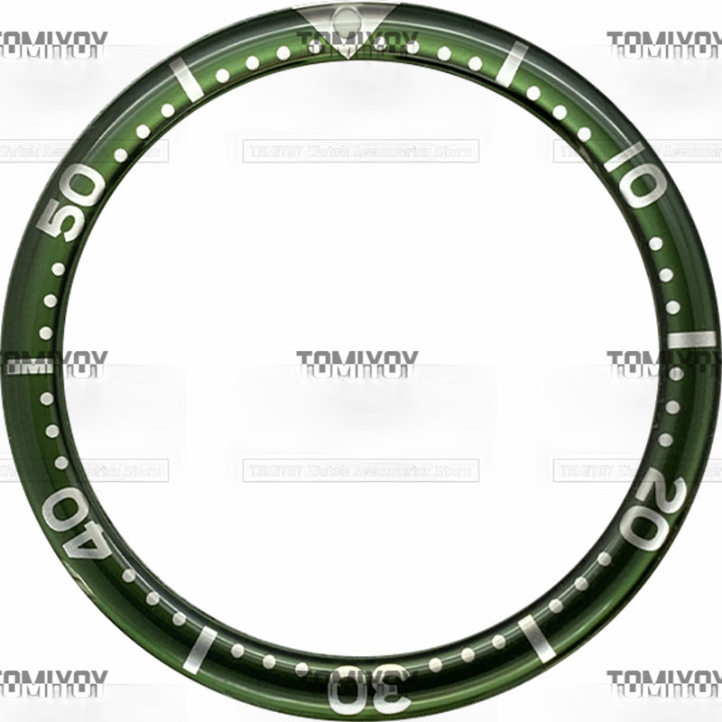 38MM Option A Sliver Blue Black Yellow Resin Flat Watch Bezel Insert Fit For S-K-X Mechanical Wristwatch