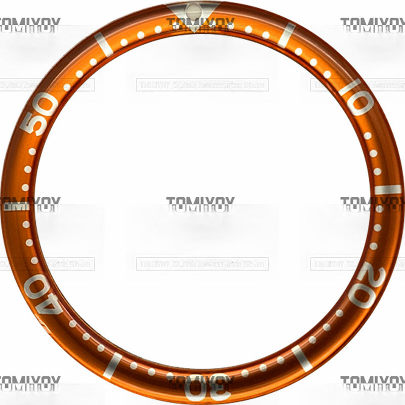 38MM Option A Sliver Blue Black Yellow Resin Flat Watch Bezel Insert Fit For S-K-X Mechanical Wristwatch