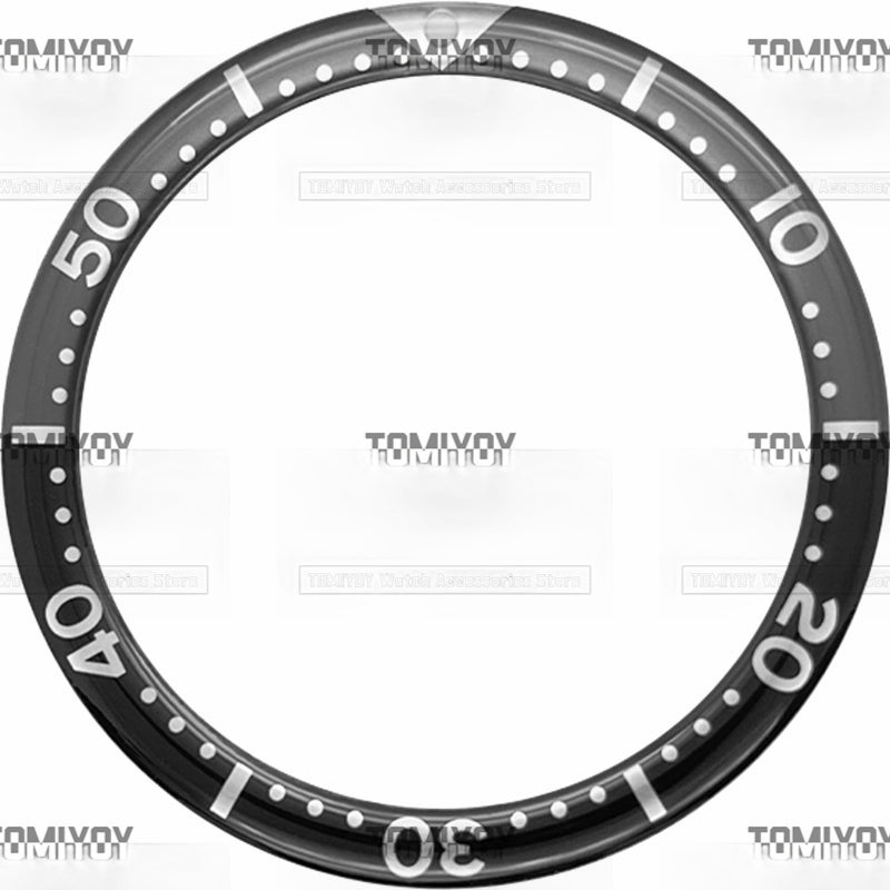 39MM Option A Yellow Sliver Orange Grey Resin Flat Watch Bezel Insert Fit For S-K-X Mechanical Wristwatch