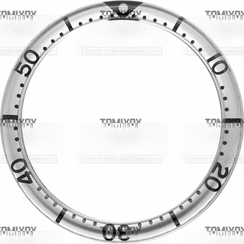 39MM Option A Yellow Sliver Orange Grey Resin Flat Watch Bezel Insert Fit For S-K-X Mechanical Wristwatch