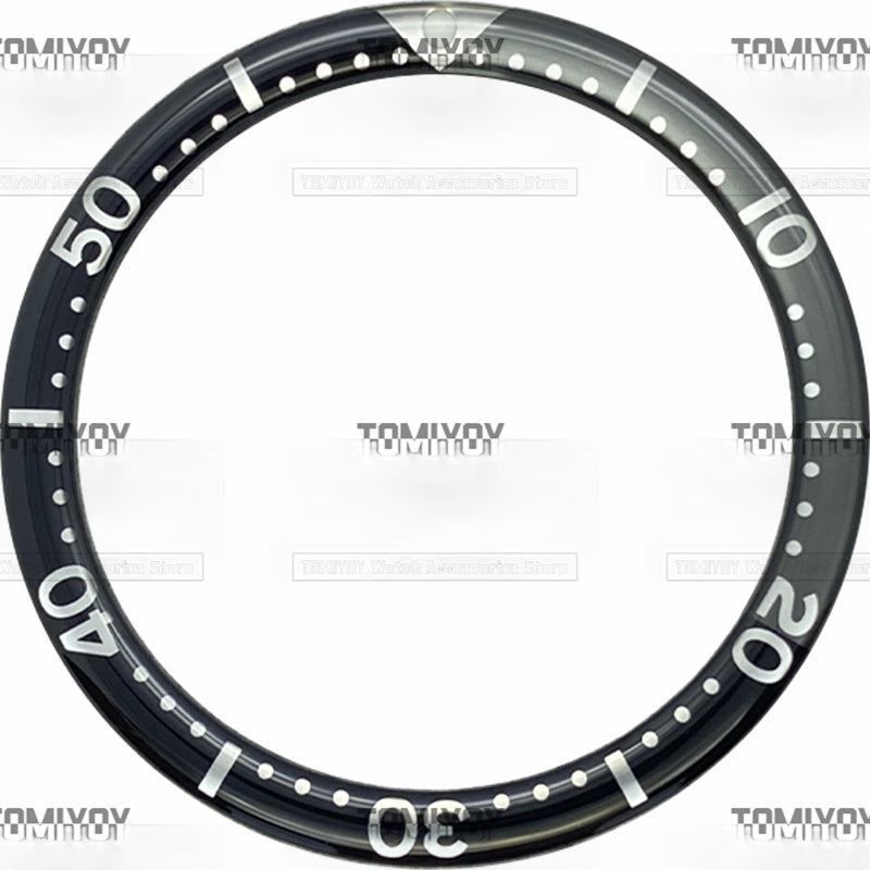 39MM Option A Yellow Sliver Orange Grey Resin Flat Watch Bezel Insert Fit For S-K-X Mechanical Wristwatch