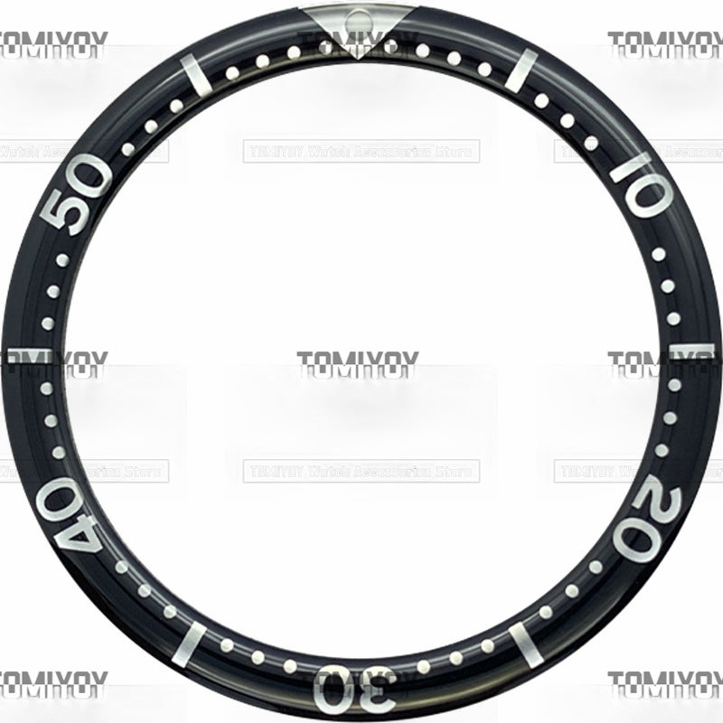 39MM Option A Yellow Sliver Orange Grey Resin Flat Watch Bezel Insert Fit For S-K-X Mechanical Wristwatch