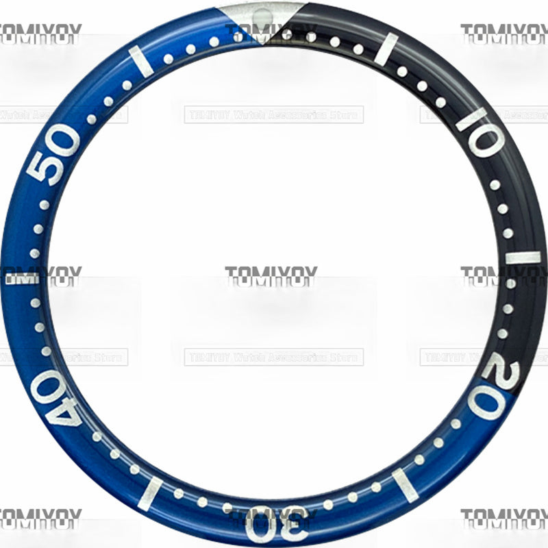 39MM Option A Yellow Sliver Orange Grey Resin Flat Watch Bezel Insert Fit For S-K-X Mechanical Wristwatch