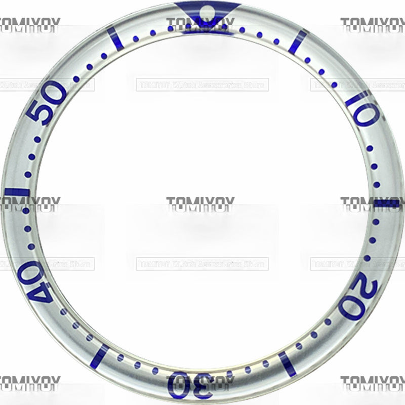 39MM Option A Yellow Sliver Orange Grey Resin Flat Watch Bezel Insert Fit For S-K-X Mechanical Wristwatch
