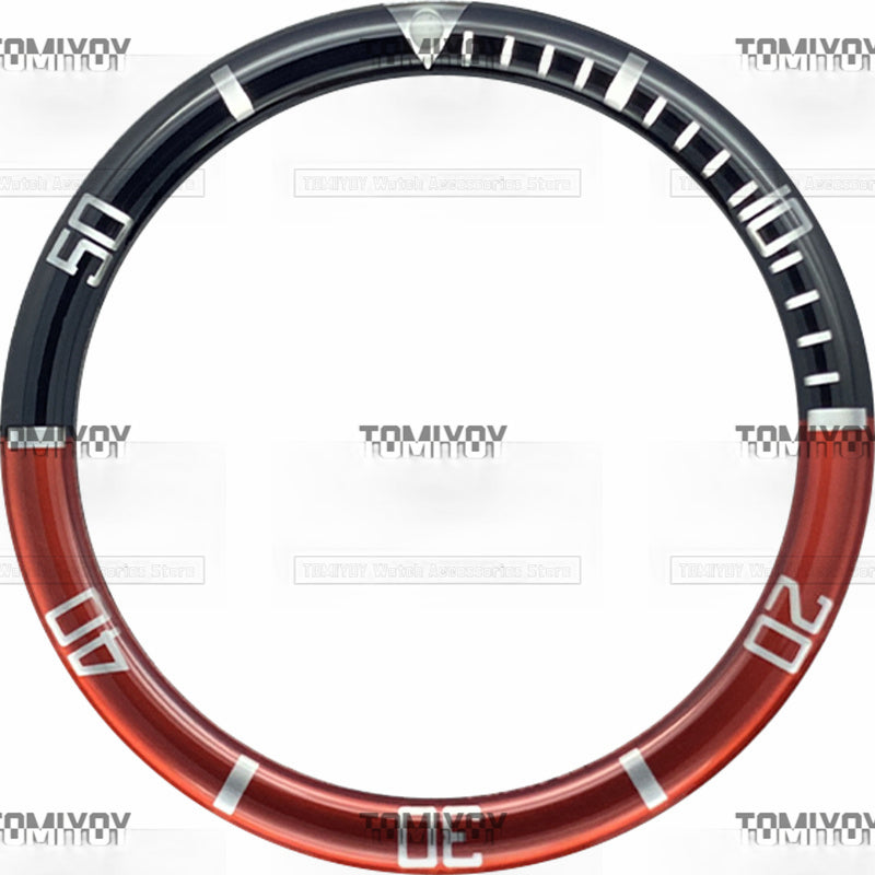 39MM Option B Resin Flat Watch Bezel Insert Fit For S-K-X Mechanical Wristwatch