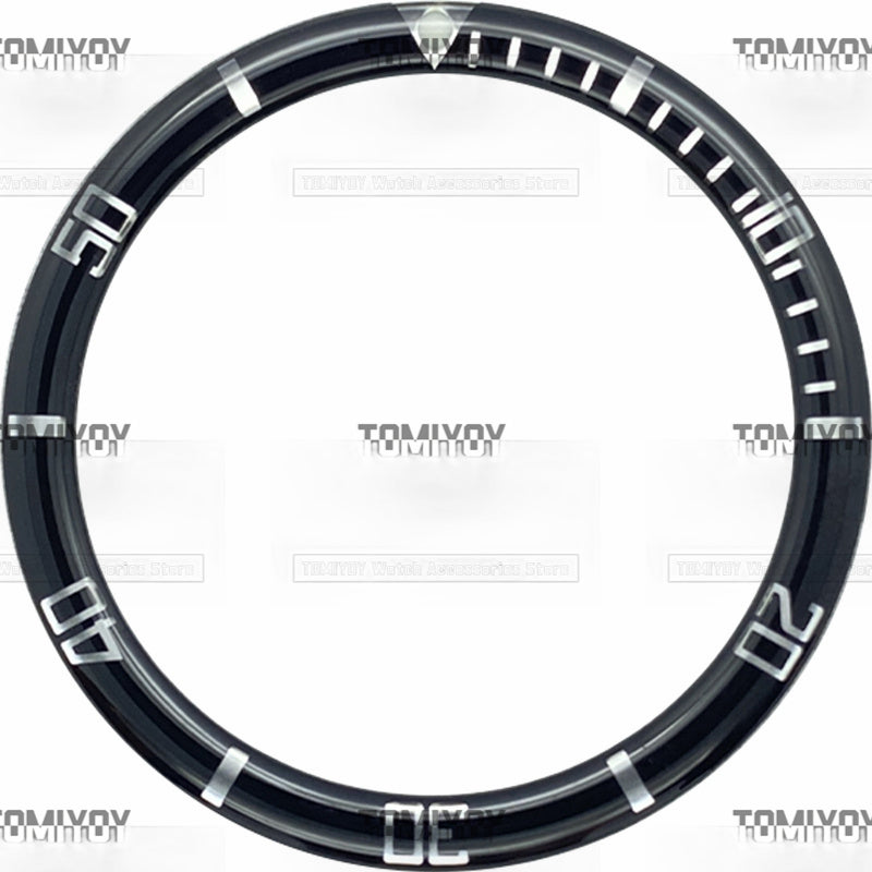 39MM Option B Resin Flat Watch Bezel Insert Fit For S-K-X Mechanical Wristwatch